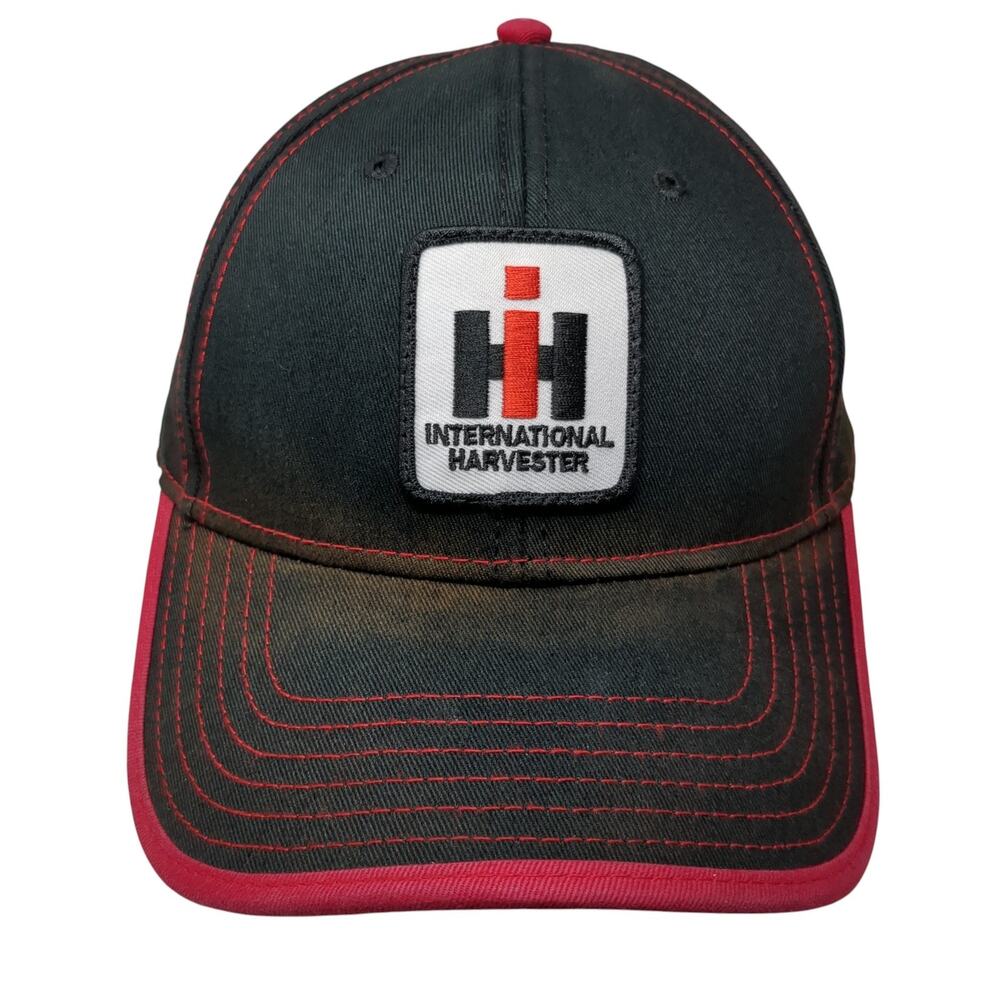 International Harvester Strapback Hat Black One Size Adjustable Otto